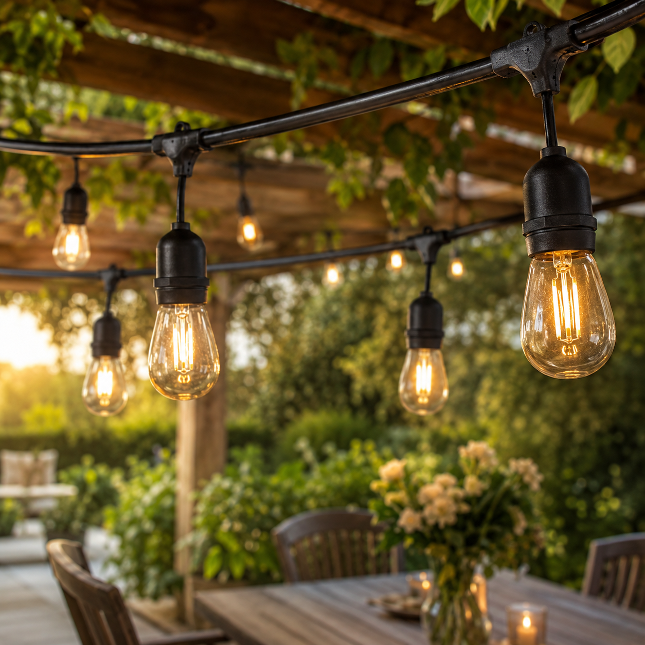 🔥 GUÍRNALDA DE LUCES VINTAGE LED 5M ✨ 10 BOMBILLOS DECORATIVOS PARA INTERIOR Y EXTERIOR 💡🏡