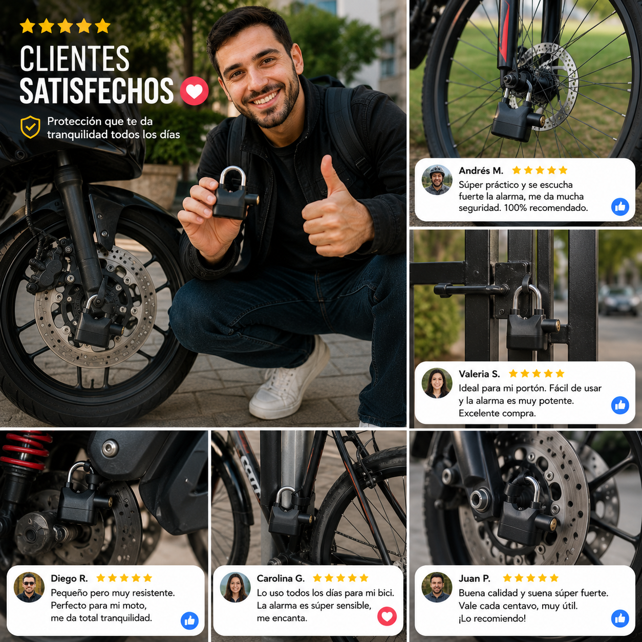 🚨 ¡No dejes que te roben! 🔒 🛡️ Candado antirrobo con alarma para tu bicicleta o moto 🚴🏍️