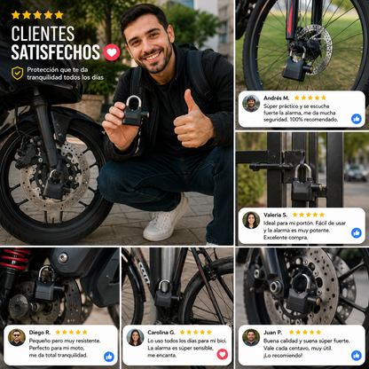 🚨 ¡No dejes que te roben! 🔒 🛡️ Candado antirrobo con alarma para tu bicicleta o moto 🚴🏍️