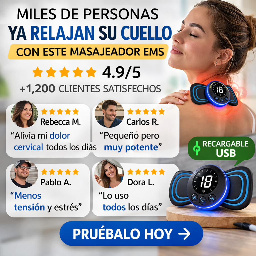 ⚡ Alivia el dolor de cuello en minutos : Tecnología de estimulación eléctrica