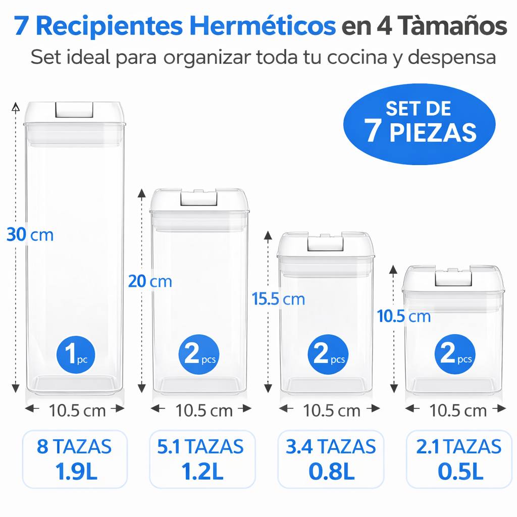 🥫 Mantén tus alimentos frescos y tu cocina perfectamente organizada