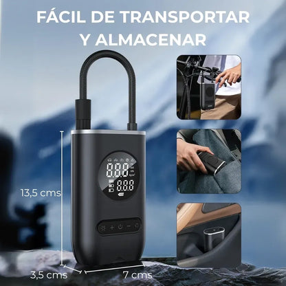 ⚡🛞 Mini Compresor de Aire Eléctrico | Recupera la presión de tus llantas en minutos