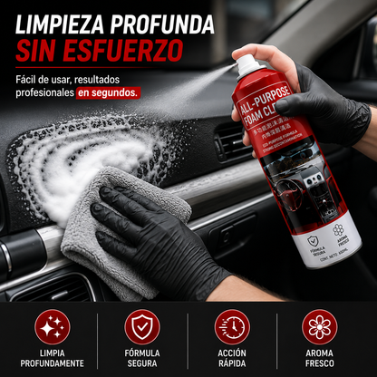 🚗 Espuma Limpiadora Multiusos | Interior Impecable en Minutos
