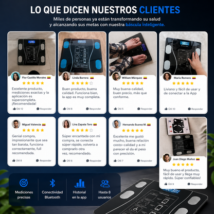 🔥 Báscula Inteligente Digital de Composición Corporal con Bluetooth ⚖️📱